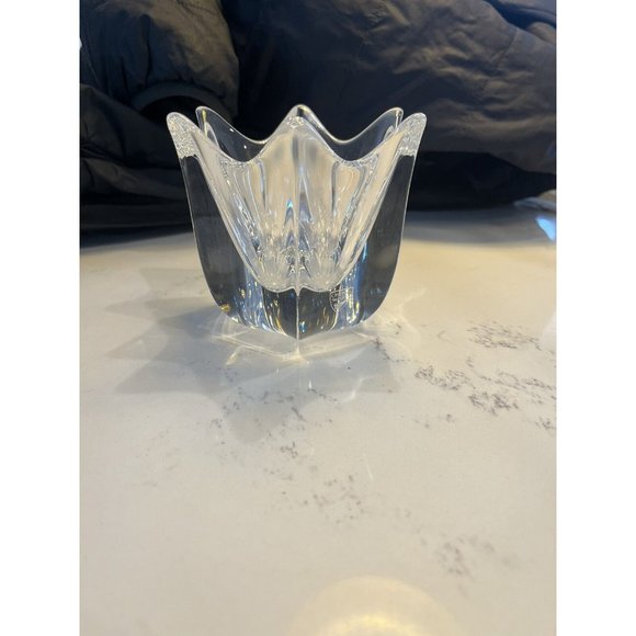 ORREFORS Crystal Bowl Sweden  Signed Aprox. 4.5” wide x 4" deep   Trinket dish - Picture 5 of 5